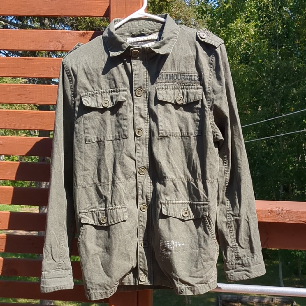 -GLAMOUR KILLS- Create Destroy Rebuild Military Jacket Size M